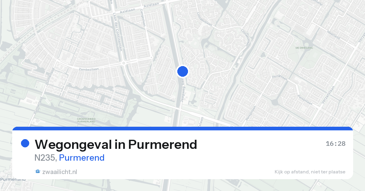 Wegongeval in Purmerend — 18 aug 2026