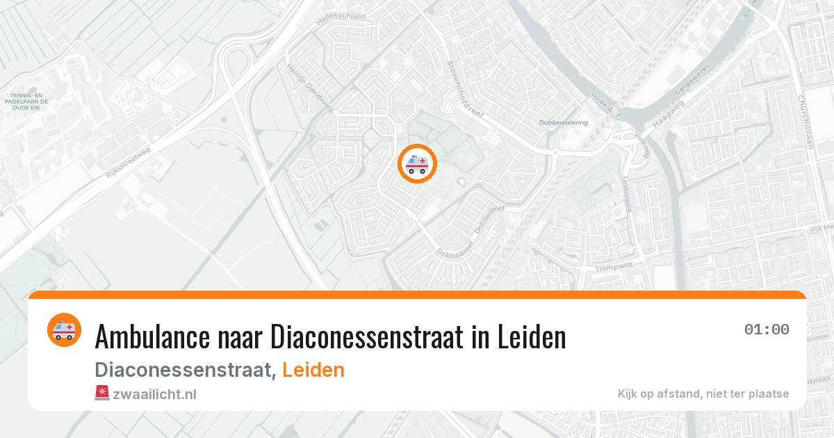 Ambulance naar Diaconessenstraat in Leiden — 8 jun 2026