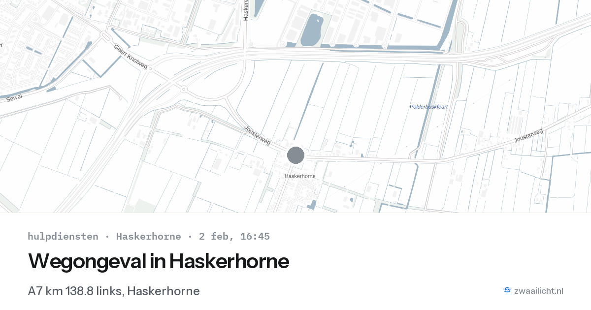 Wegongeval in Haskerhorne — 2 feb 2026