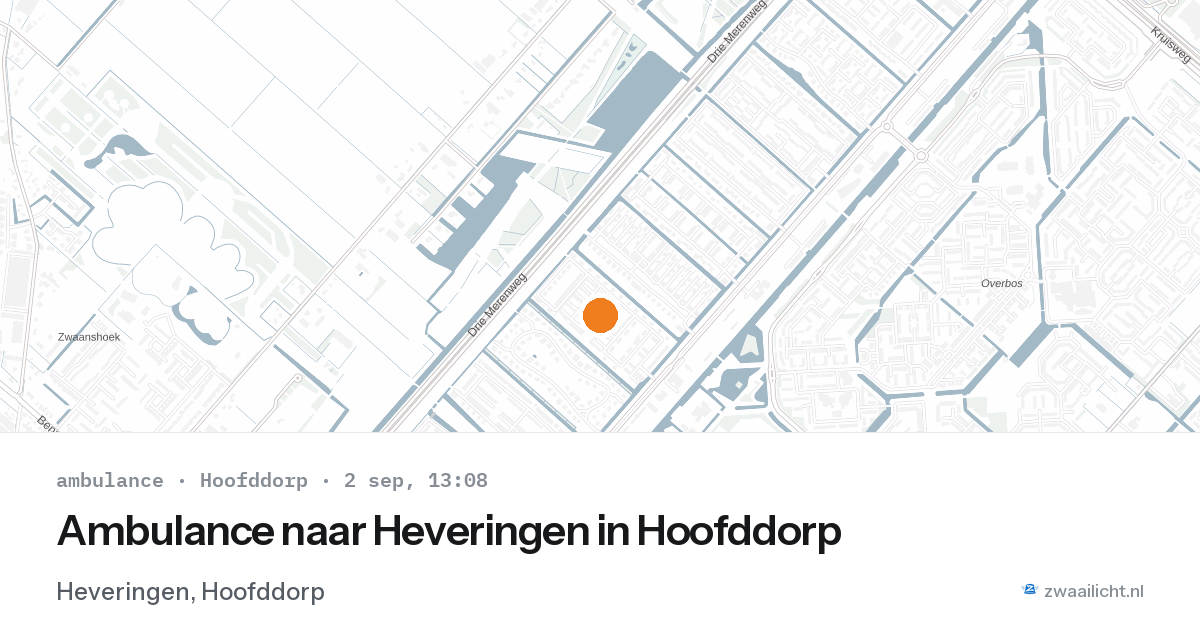 Ambulance naar Heveringen in Hoofddorp — 2 sep 2026