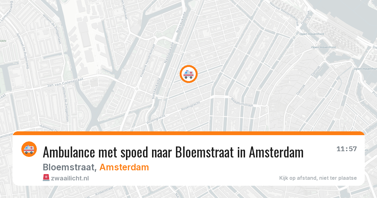 Ambulance met spoed naar Bloemstraat in Amsterdam — 29 apr 2026
