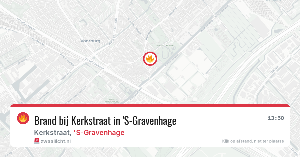 Brand bij Kerkstraat in 'S-Gravenhage — 1 jul 2026