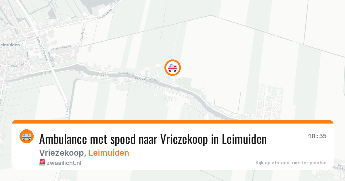 Ambulance met spoed naar Vriezekoop in Leimuiden — 17 apr 2026