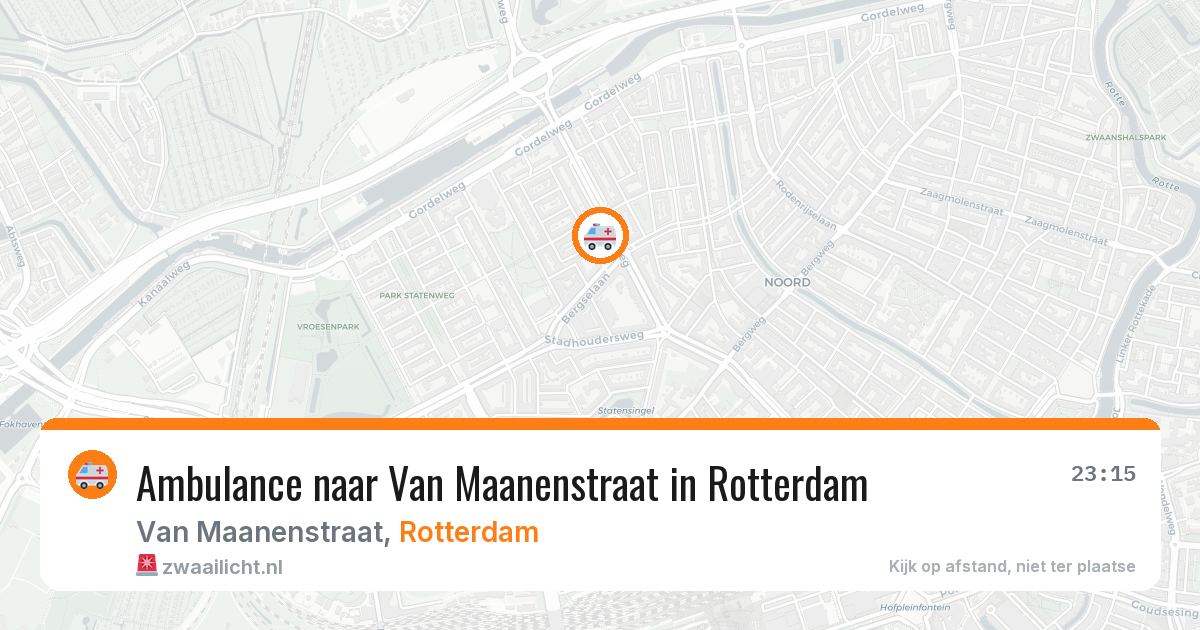 Ambulance naar Van Maanenstraat in Rotterdam — 5 aug 2026