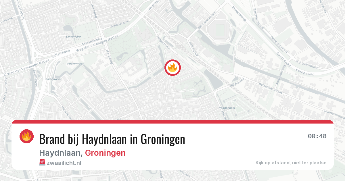 Brand bij Haydnlaan in Groningen — 24 mrt 2026