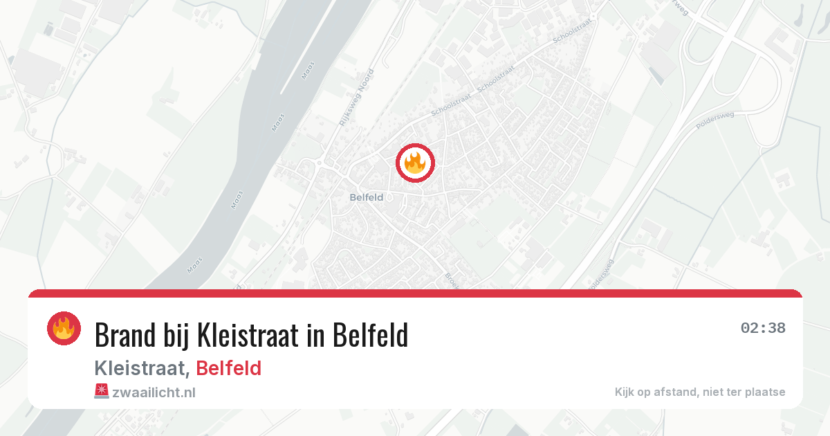 Brand bij Kleistraat in Belfeld — 30 jun 2026