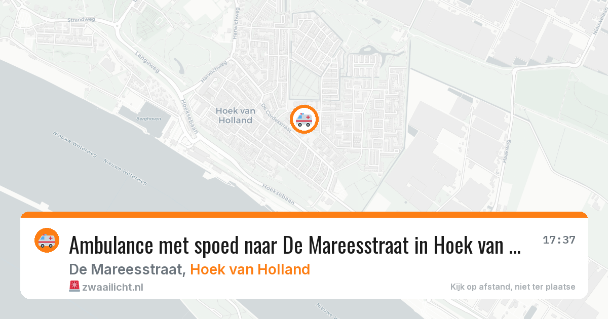 Ambulance met spoed naar De Mareesstraat in Hoek van Holland — 6 apr 2026