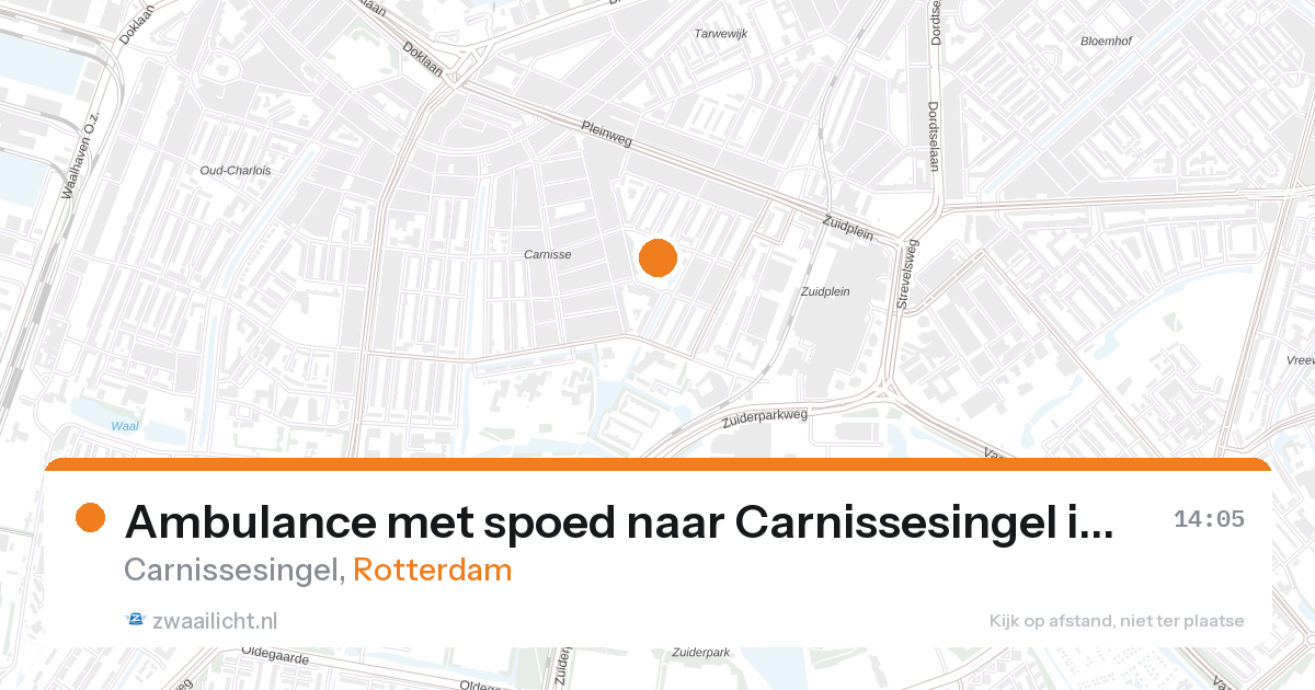Ambulance met spoed naar Carnissesingel in Rotterdam — 27 aug 2026