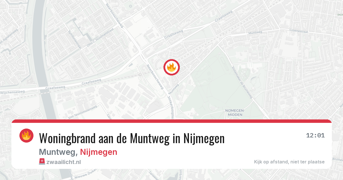 Woningbrand aan de Muntweg in Nijmegen — 28 mei 2026
