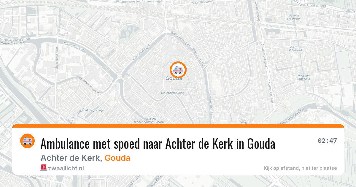 Ambulance met spoed naar Achter de Kerk in Gouda — 23 mei 2026