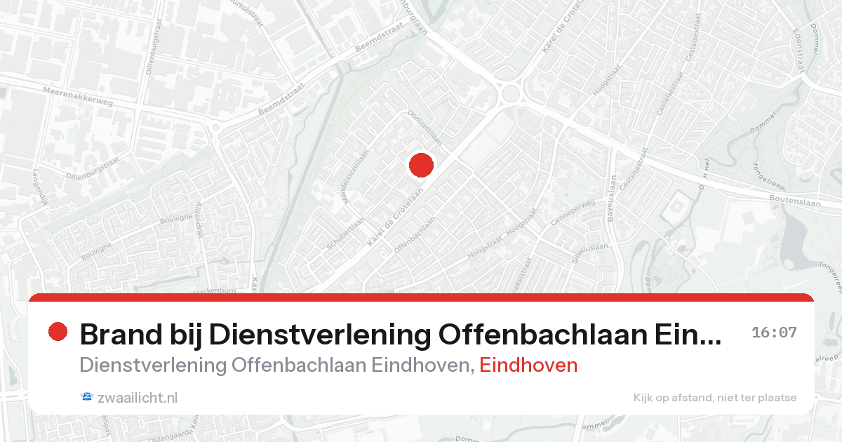 Brand bij Dienstverlening Offenbachlaan Eindhoven in Eindhoven — 23 aug 2026