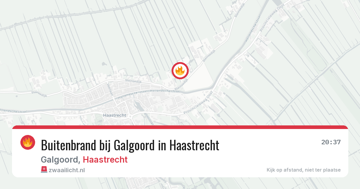 Buitenbrand bij Galgoord in Haastrecht — 18 mei 2026