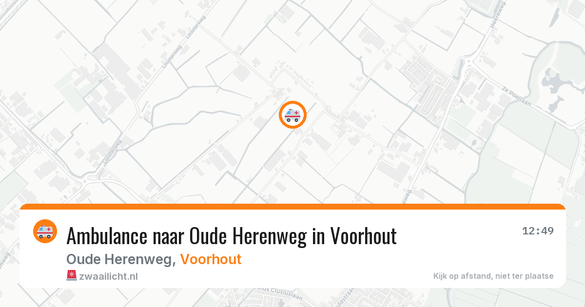 Ambulance naar Oude Herenweg in Voorhout — 6 aug 2026