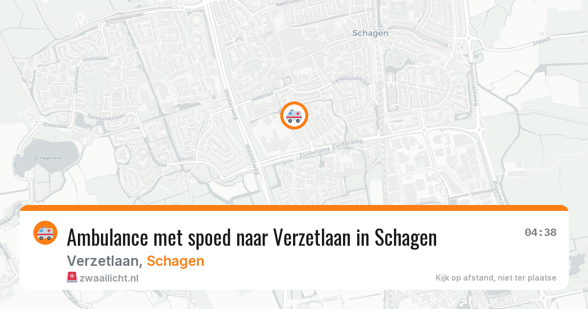 Ambulance met spoed naar Verzetlaan in Schagen — 26 mrt 2026