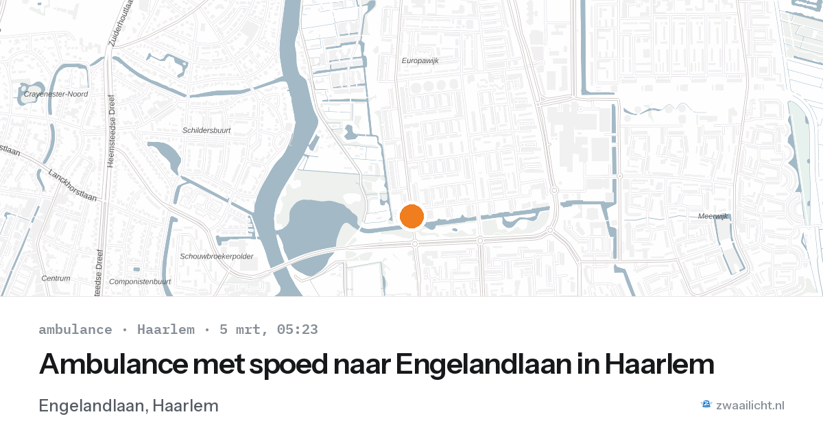 Ambulance met spoed naar Engelandlaan in Haarlem — 5 mrt 2026