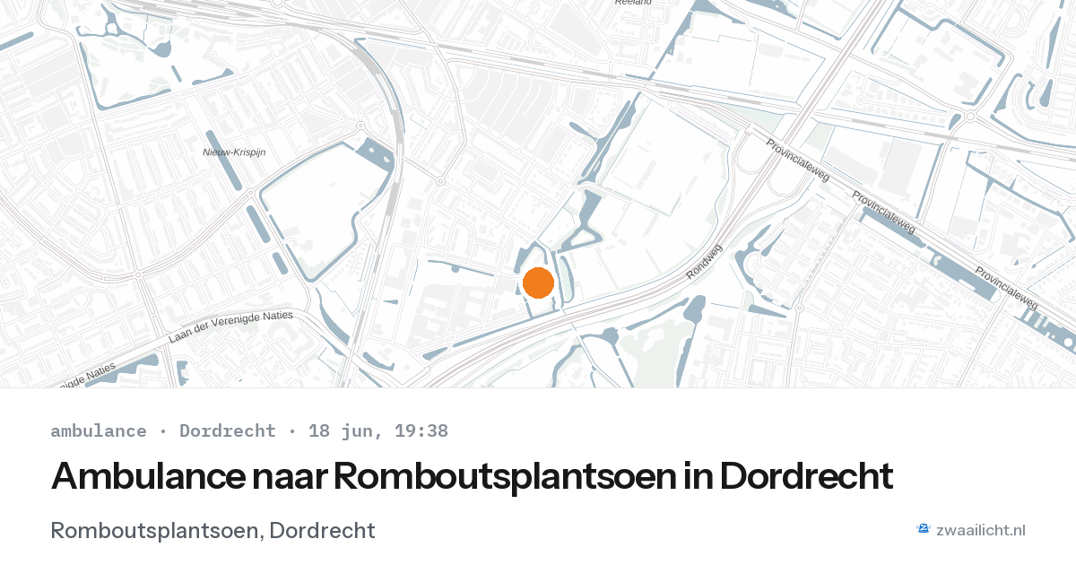 Ambulance naar Romboutsplantsoen in Dordrecht — 18 jun 2026