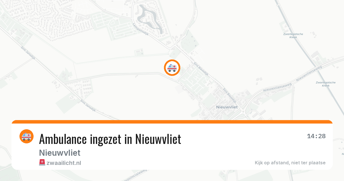 Ambulance ingezet in Nieuwvliet — 14 aug 2026