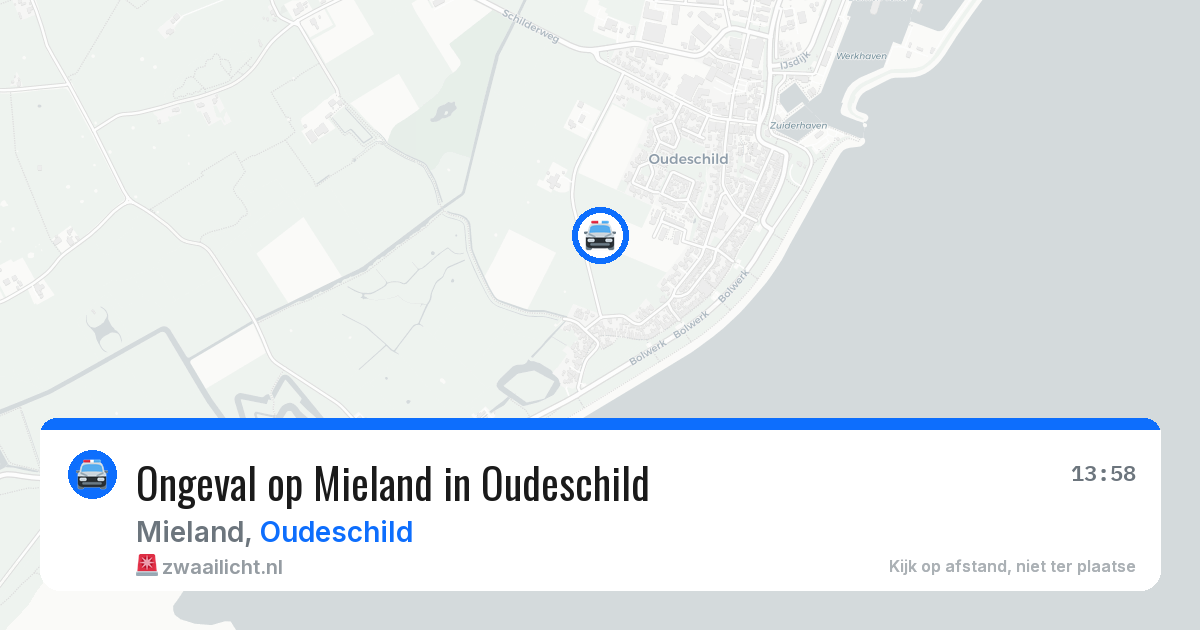 Ongeval op Mieland in Oudeschild — 11 jun 2026