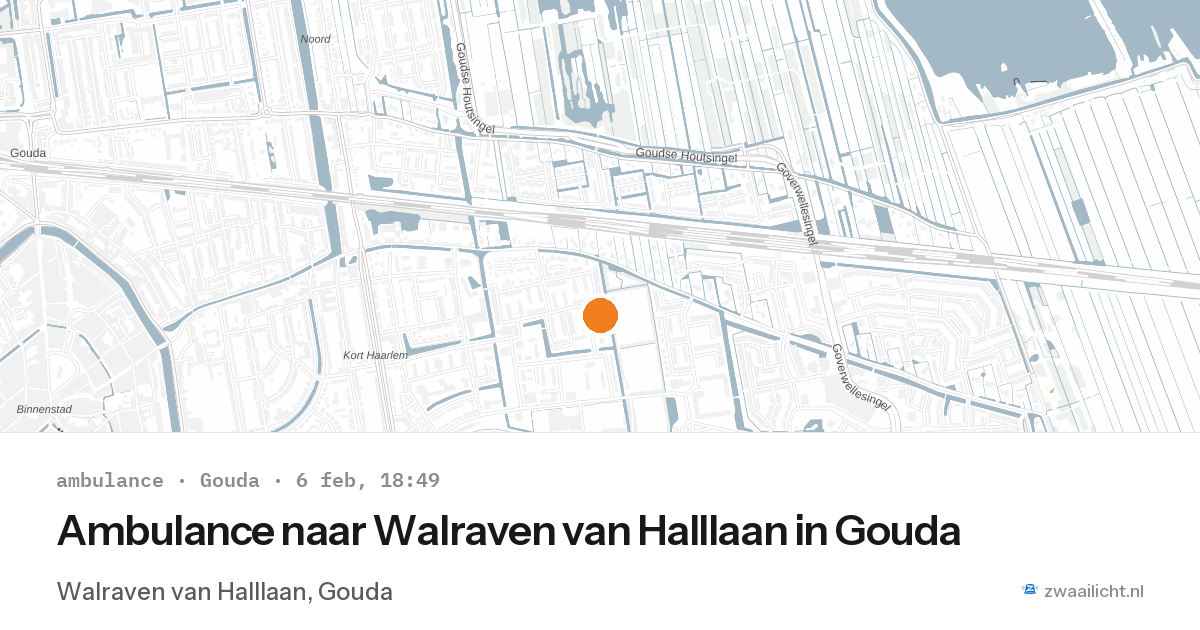 Ambulance naar Walraven van Halllaan in Gouda — 6 feb 2026