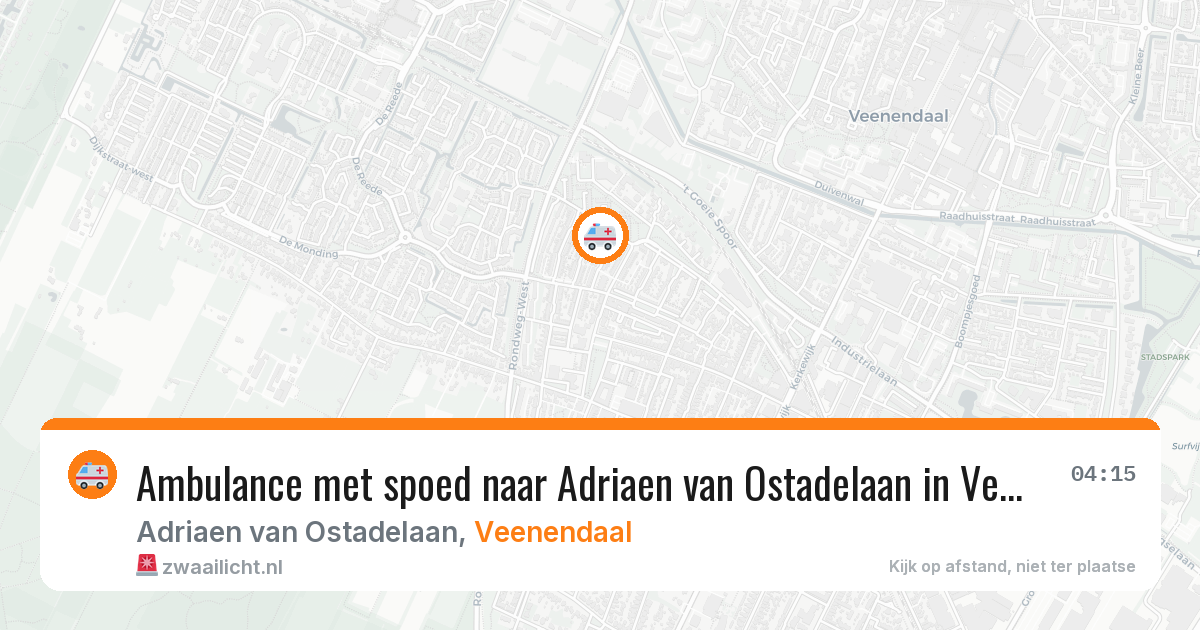 Ambulance met spoed naar Adriaen van Ostadelaan in Veenendaal — 8 mrt 2026