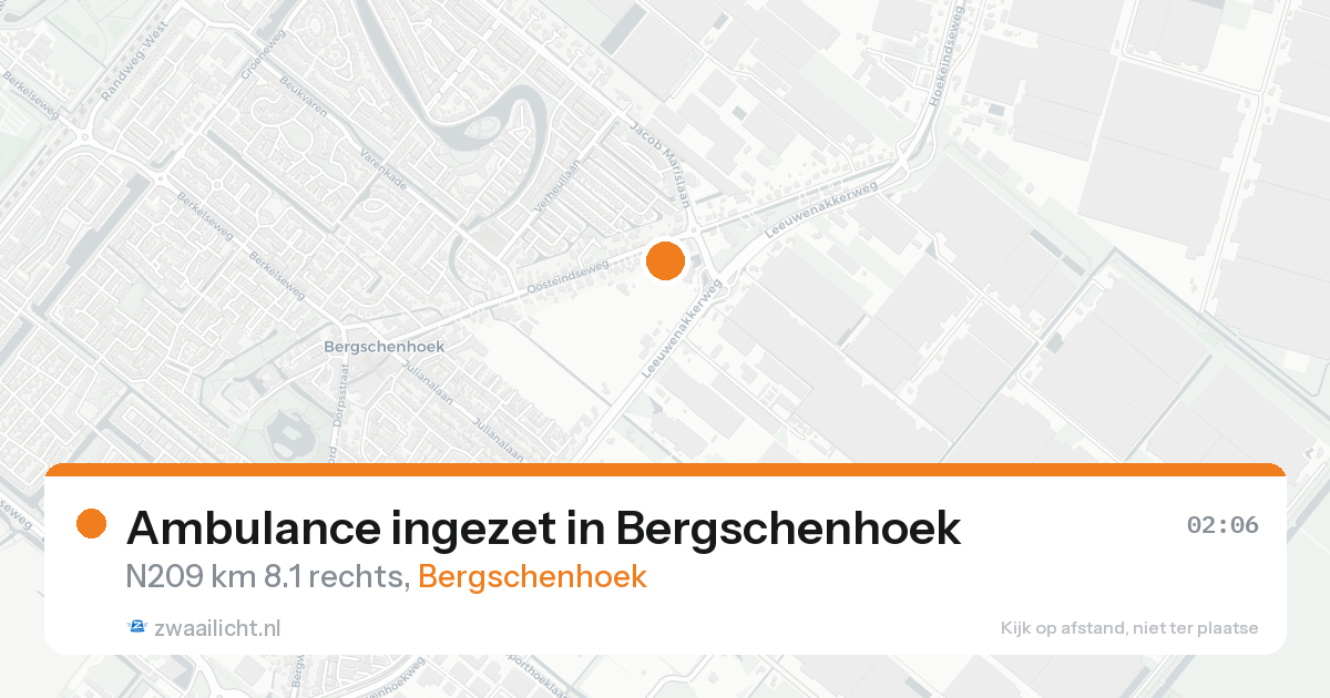 Ambulance ingezet in Bergschenhoek — 16 aug 2026