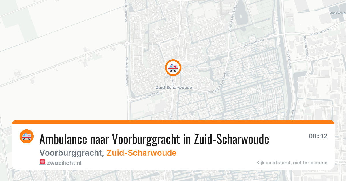 Ambulance naar Voorburggracht in Zuid-Scharwoude — 11 aug 2026