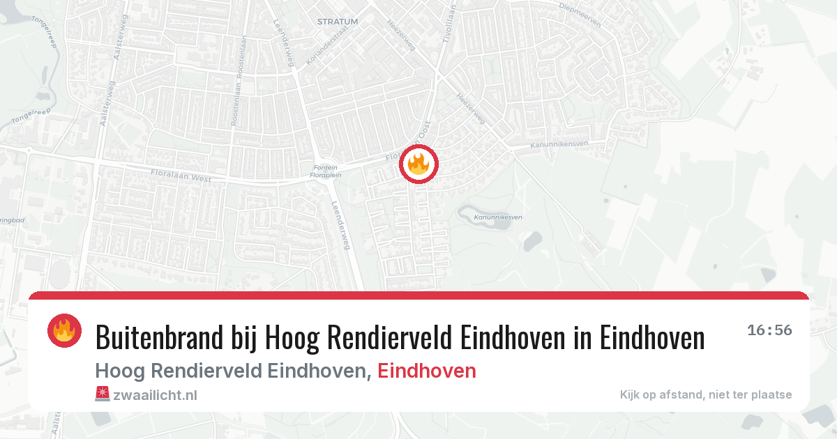 Buitenbrand bij Hoog Rendierveld Eindhoven in Eindhoven — 18 jul 2026