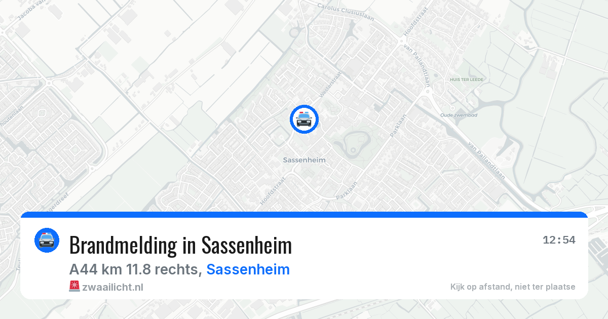 Brandmelding in Sassenheim — 26 mrt 2026