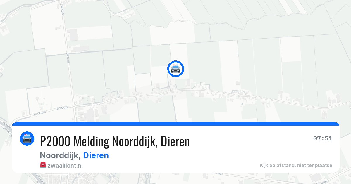 P2000 Melding Noorddijk, Dieren — 1 aug 2026