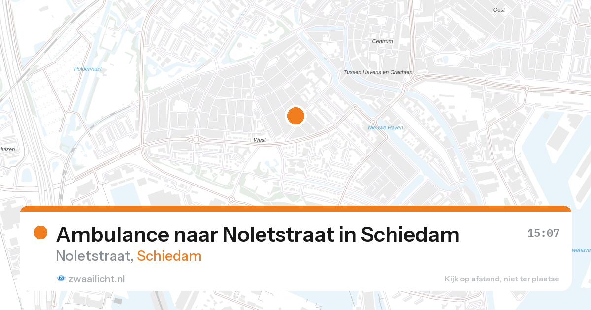 Ambulance naar Noletstraat in Schiedam — 27 aug 2026
