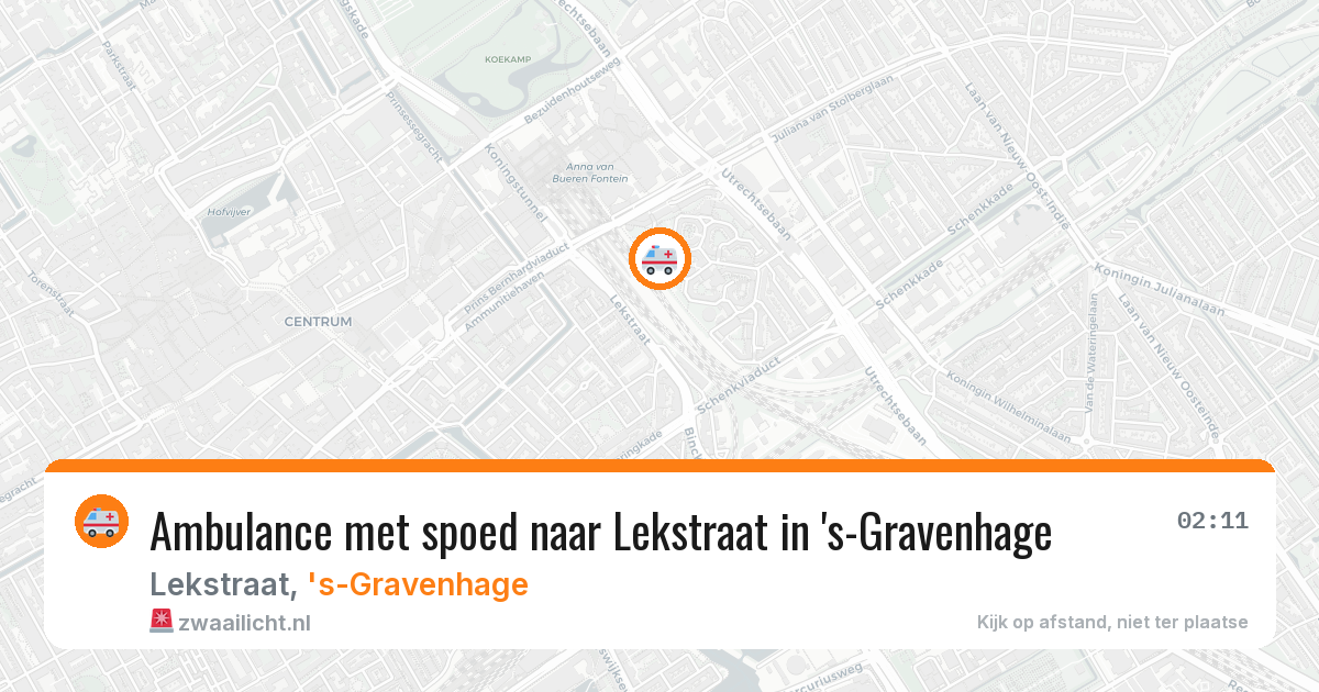 Ambulance met spoed naar Lekstraat in 's-Gravenhage — 20 mei 2026