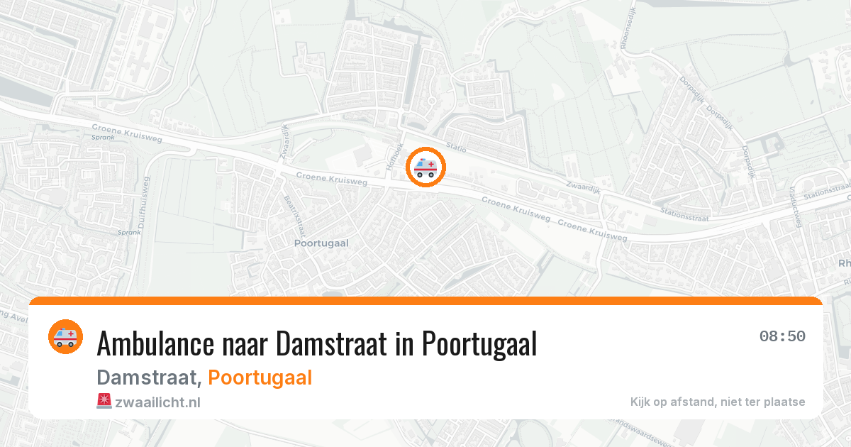 Ambulance naar Damstraat in Poortugaal — 9 mei 2026