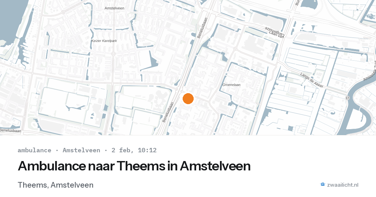 Ambulance naar Theems in Amstelveen — 2 feb 2026