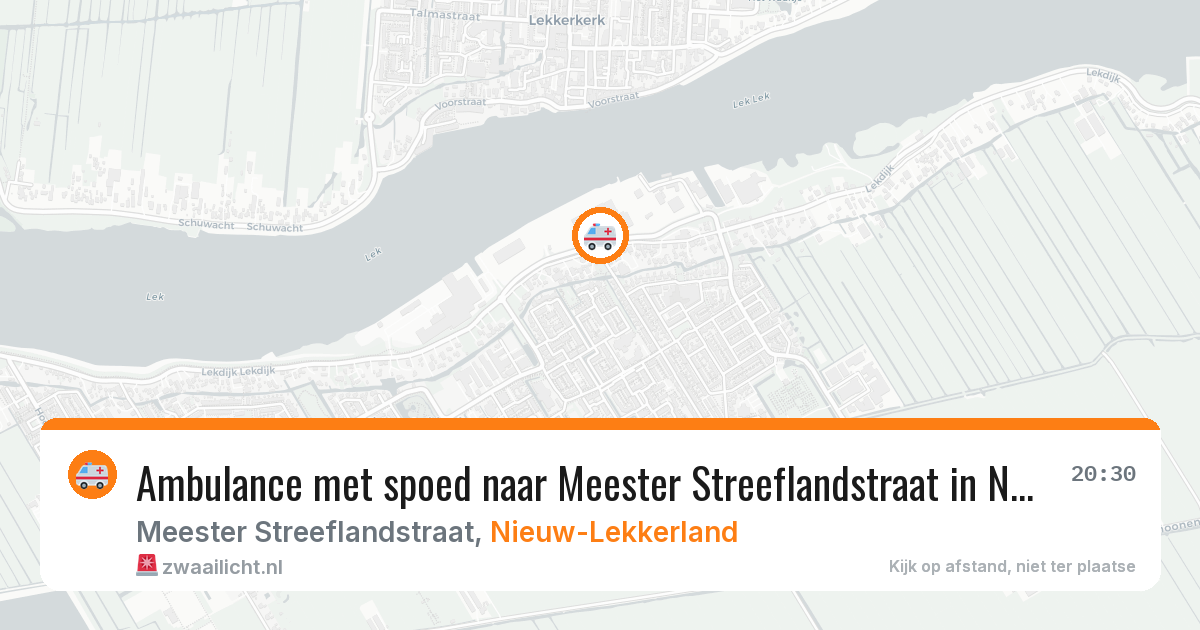 Ambulance met spoed naar Meester Streeflandstraat in Nieuw-Lekkerland — 27 mrt 2026