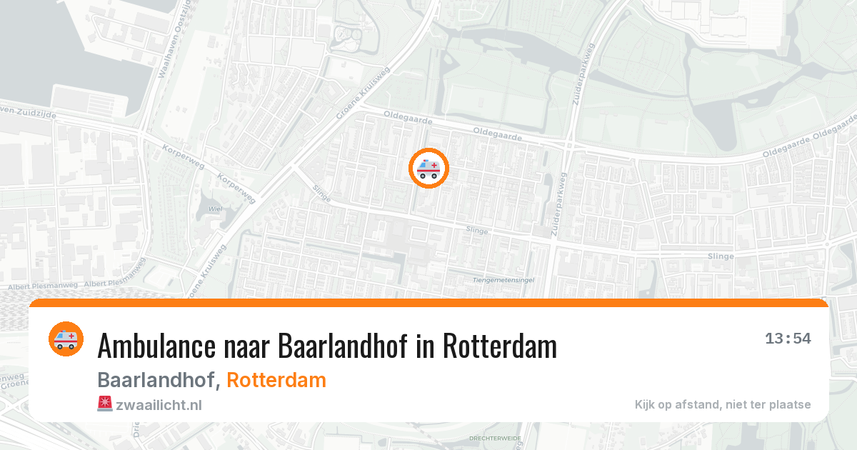 Ambulance naar Baarlandhof in Rotterdam — 9 aug 2026