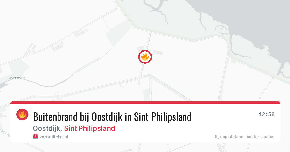 Buitenbrand bij Oostdijk in Sint Philipsland — 15 jul 2026