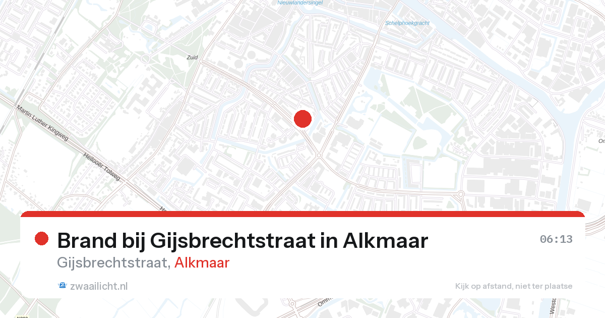 Brand bij Gijsbrechtstraat in Alkmaar — 18 feb 2026