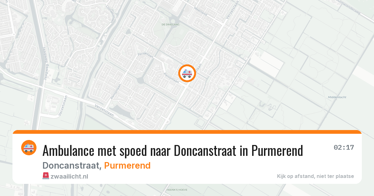 Ambulance met spoed naar Doncanstraat in Purmerend — 8 aug 2026
