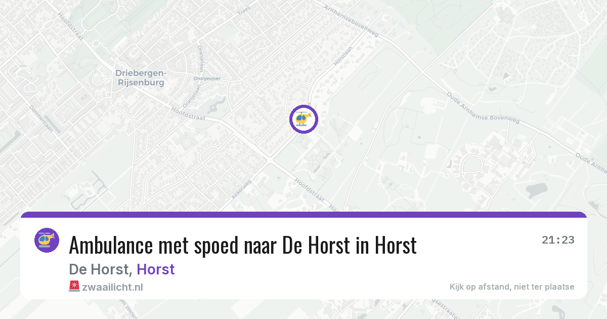 Ambulance met spoed naar De Horst in Horst — 29 jun 2026