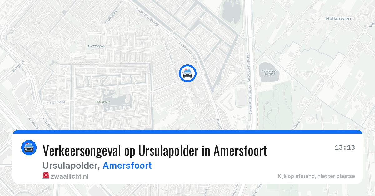 Verkeersongeval op Ursulapolder in Amersfoort — 12 jul 2026