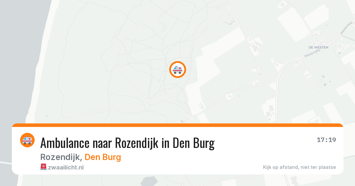 Ambulance naar Rozendijk in Den Burg — 5 aug 2026