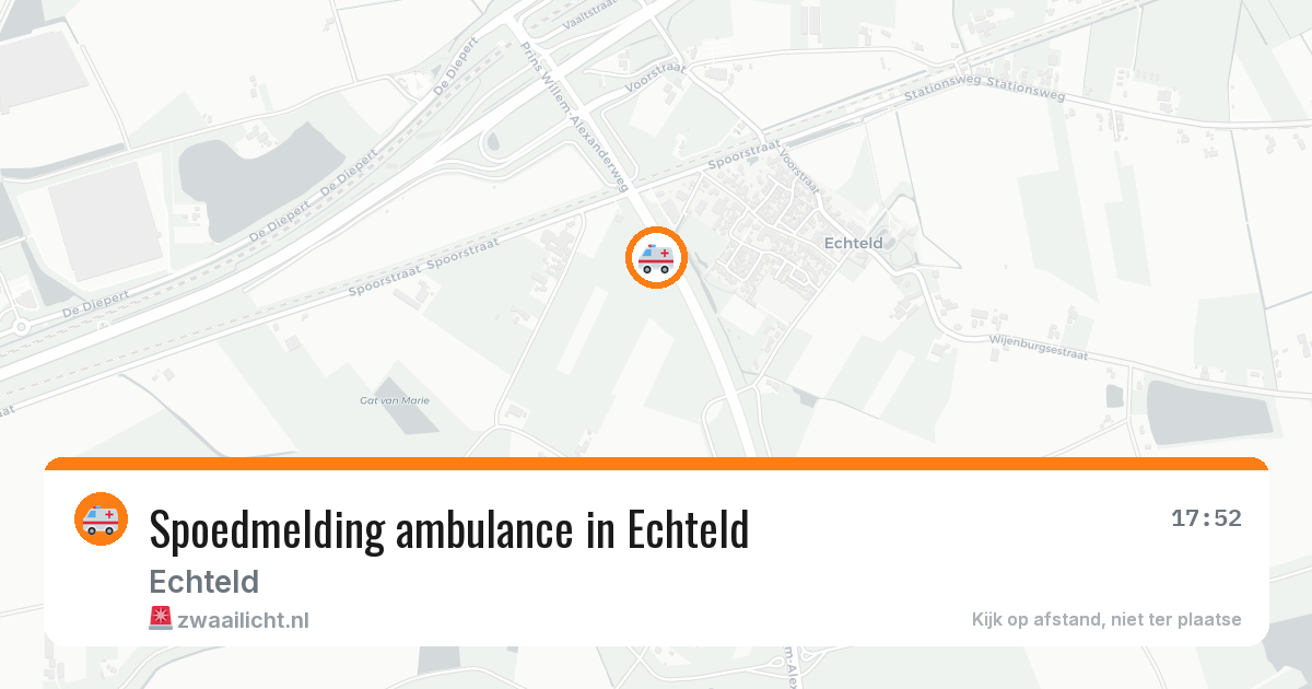 Spoedmelding ambulance in Echteld — 1 aug 2026