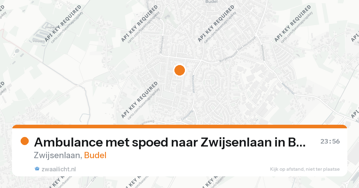 Ambulance met spoed naar Zwijsenlaan in Budel — 25 aug 2026