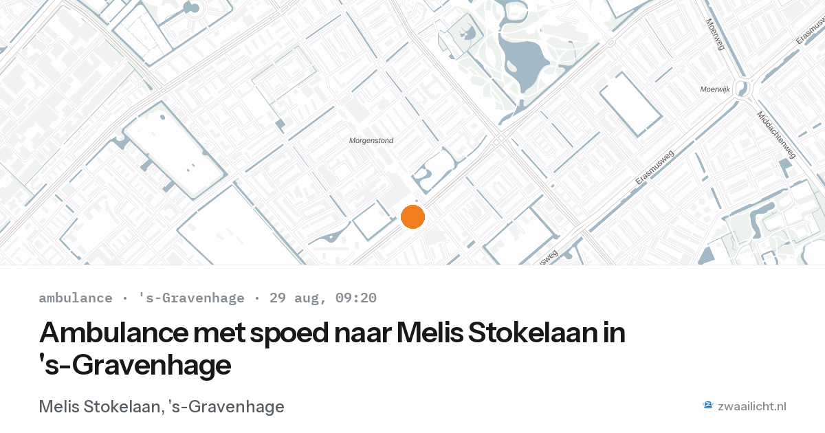 Ambulance met spoed naar Melis Stokelaan in 's-Gravenhage — 29 aug 2026