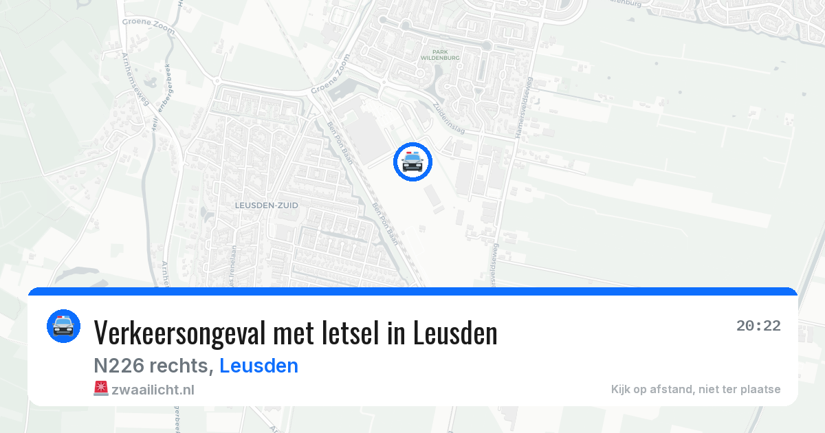 Verkeersongeval met letsel in Leusden — 19 jul 2026