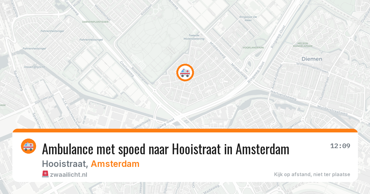 Ambulance met spoed naar Hooistraat in Amsterdam — 17 mei 2026
