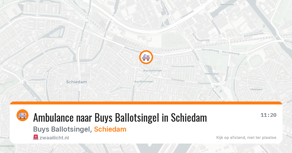 Ambulance naar Buys Ballotsingel in Schiedam — 14 aug 2026