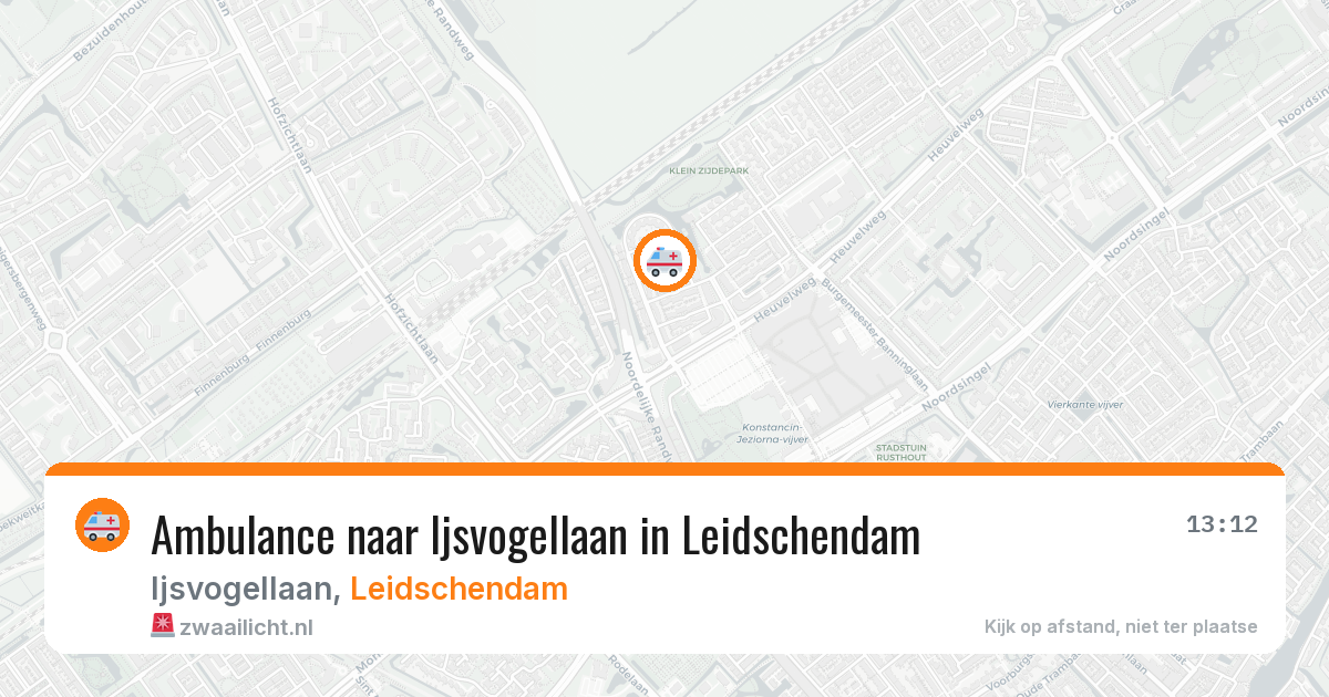 Ambulance naar Ijsvogellaan in Leidschendam — 10 aug 2026