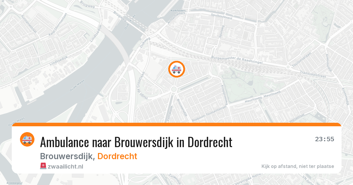 Ambulance naar Brouwersdijk in Dordrecht — 14 mrt 2026