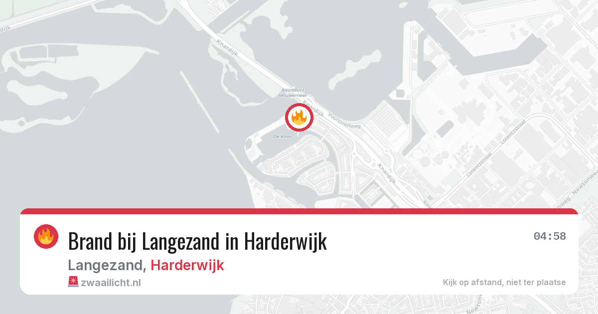 Brand bij Langezand in Harderwijk — 28 jun 2026